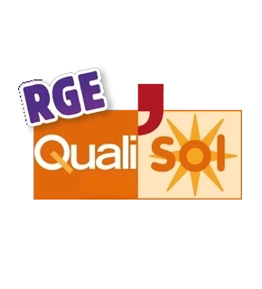 Logo ou pictogramme professionnel représentant la certification Calisol ou Caliventil/Ventilation+. L'image doit être un logo vectoriel clair et reconnaissable, avec un design moderne et épuré reflétant les standards des certifications de l'environnement et de l'énergie renouvelable. Le logo doit être présenté sur fond blanc ou neutre, en haute résolution, adapté à une utilisation sur site web professionnel. Privilégier une certification visuelle distincte des logos déjà sélectionnés (RGE, Calibois, Calipac, Calipv).